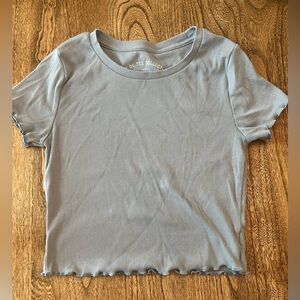 Aero medium the OG shrunken tee collection blue cropped ribbed tshirt ruffle